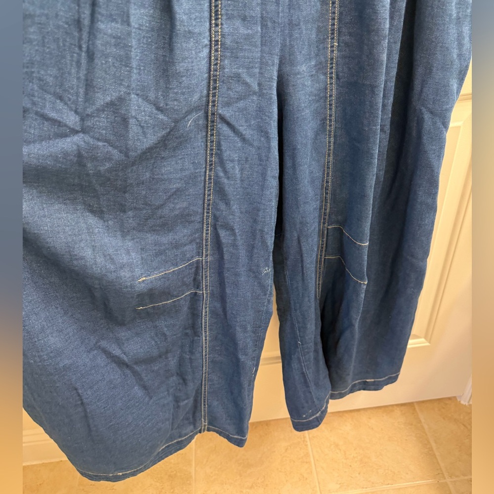 Anthropologie Indigo Denim Wide-Leg Jumpsuit - Picture 8 of 11